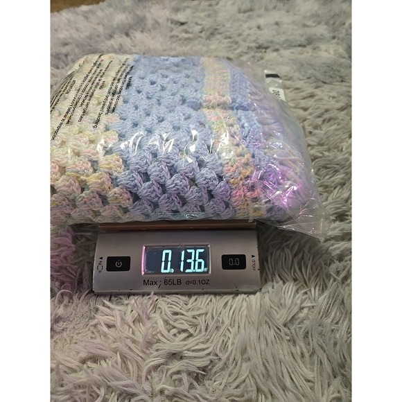 Pastel Handmade Granny Square Afghan 32x32" Baby Shower Christening Gift NEW - Picture 4 of 4